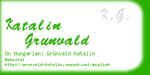 katalin grunvald business card